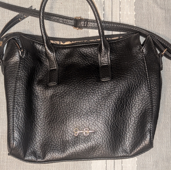 Jessica Simpson Black Textured Tote Bag - Picture 1 of 4
